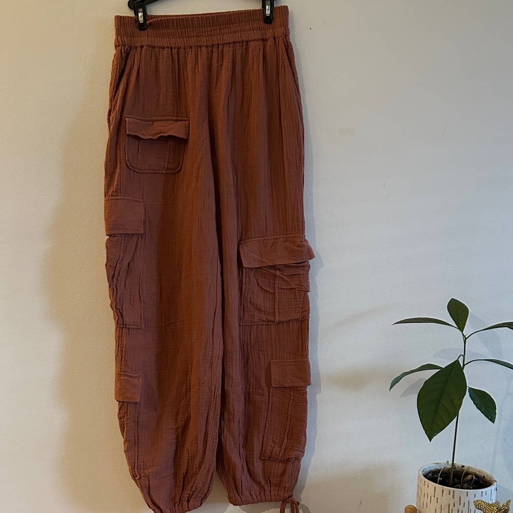 Urban Outfitters Rust Cargo Joggers - Preloved